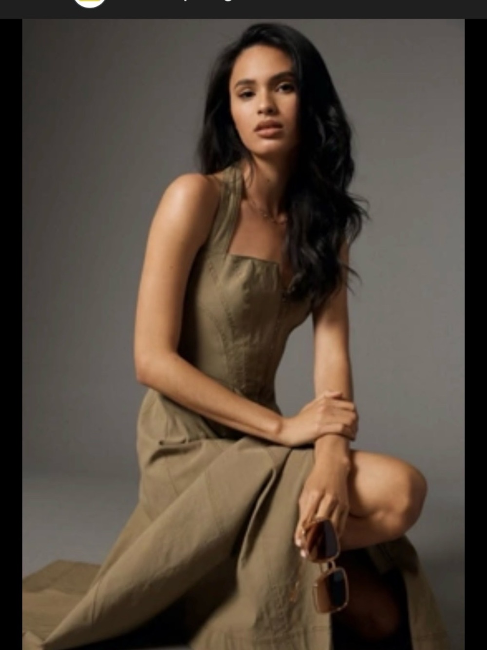 Anthropologie Corset Midi Dress